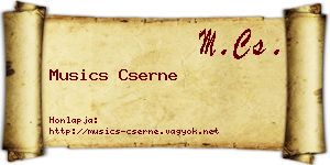 Musics Cserne névjegykártya